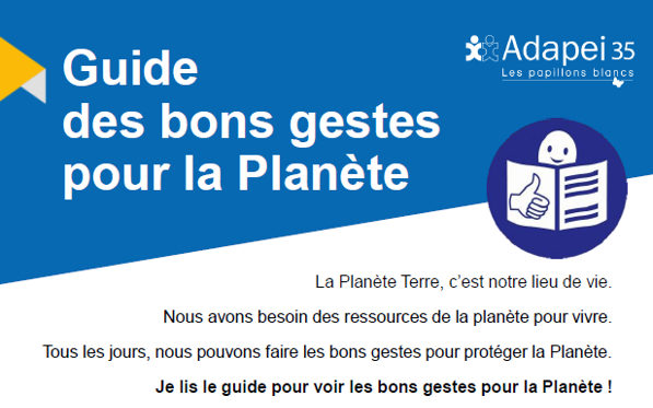 Première page du guide des bons gestes pour la planète